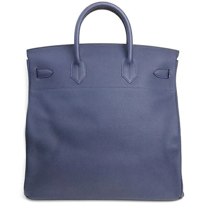 HERMES HAC 40 Togo Leather Bleu Handbag SVHW Size ONE SIZE