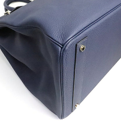 HERMES HAC 40 Togo Leather Bleu Handbag SVHW Size ONE SIZE