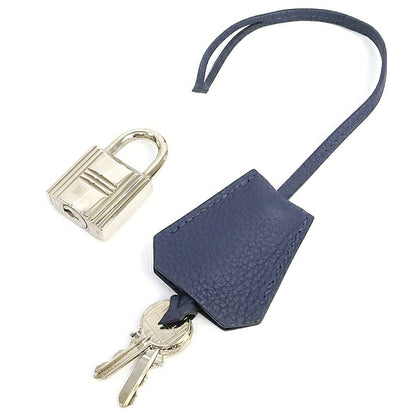 HERMES HAC 40 Togo Leather Bleu Handbag SVHW Size ONE SIZE