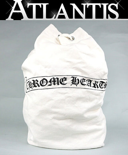 CHROME HEARTS Scroll Label Print Bag White Size ONE SIZE