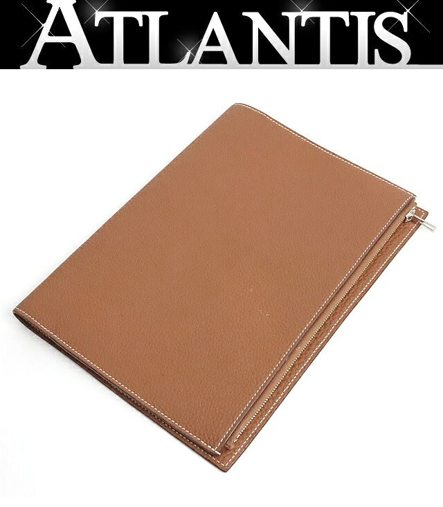 HERMES Togo EA Zip Notebook Cover Gold