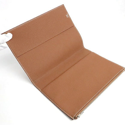 HERMES Togo EA Zip Notebook Cover Gold