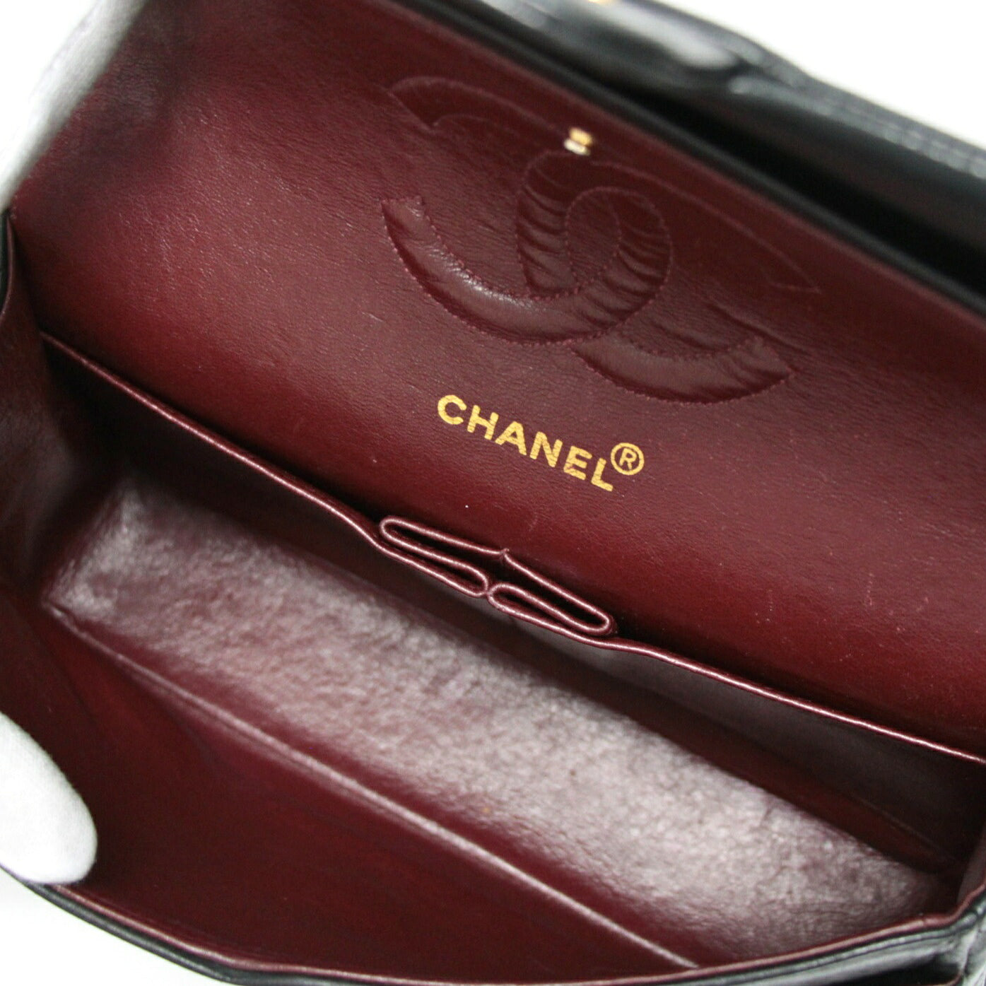 CHANEL Matelasse 25 Double Flap Lamb Bag Black Size ONE SIZE