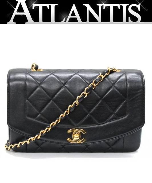 CHANEL Diana 22 Matelasse Lambskin Bag Blk Size ONE SIZE