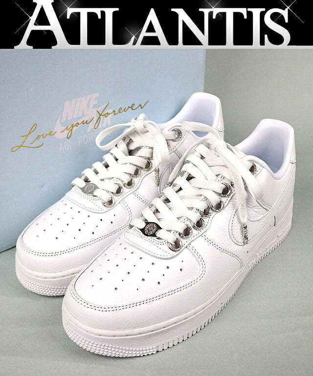 CHROME HEARTS x Nike NOCTA AF1 Leather Sneakers White Size 9