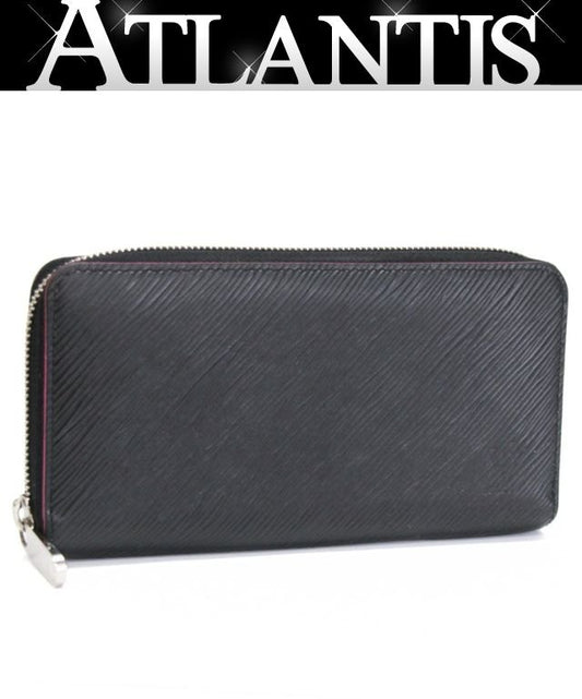 Louis Vitton Epi Zippy Wallet Black Hot Pink Size ONE SIZE