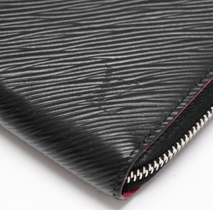 Louis Vitton Epi Zippy Wallet Black Hot Pink Size ONE SIZE