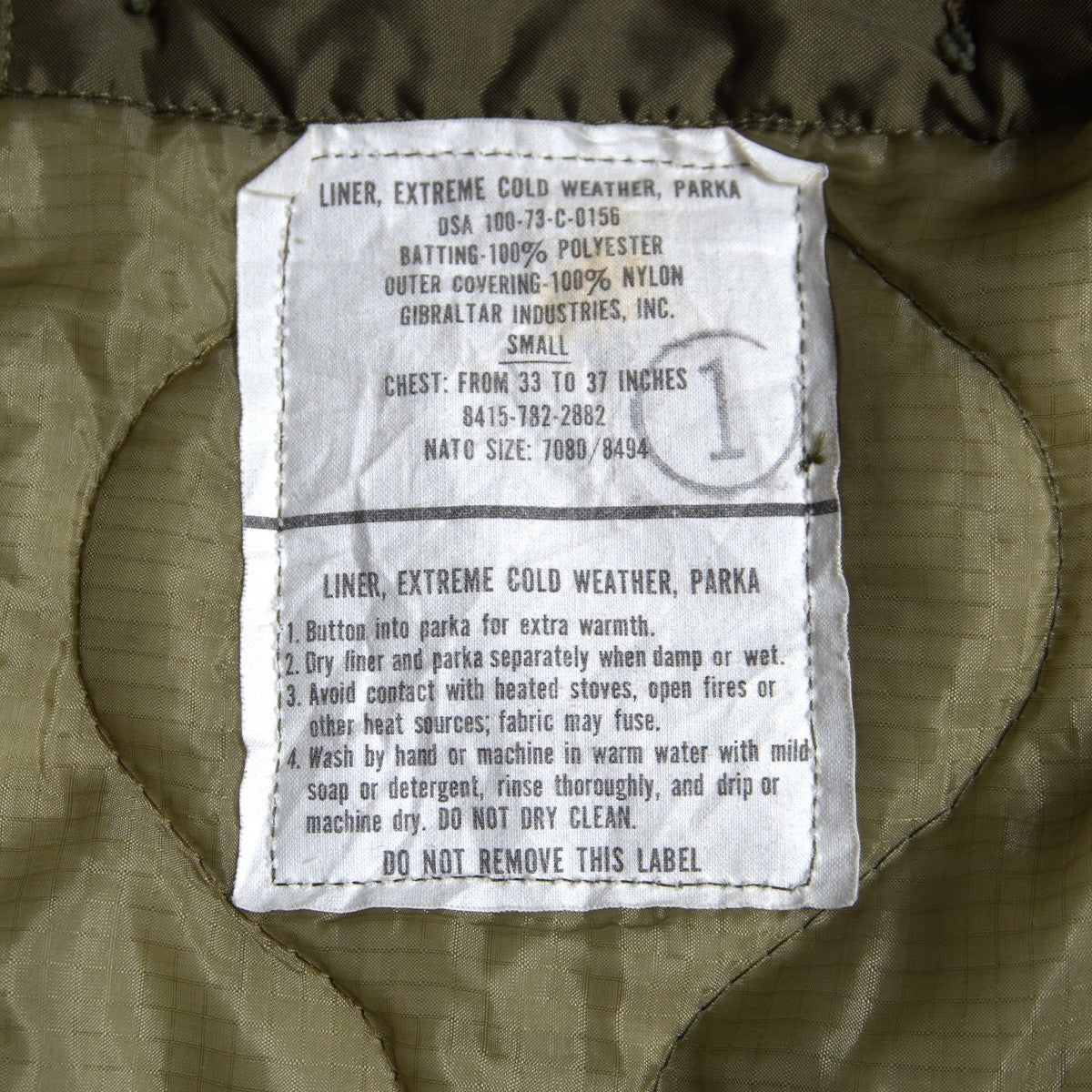 US ARMY 70S Lined M-65 Parka Coat Size M