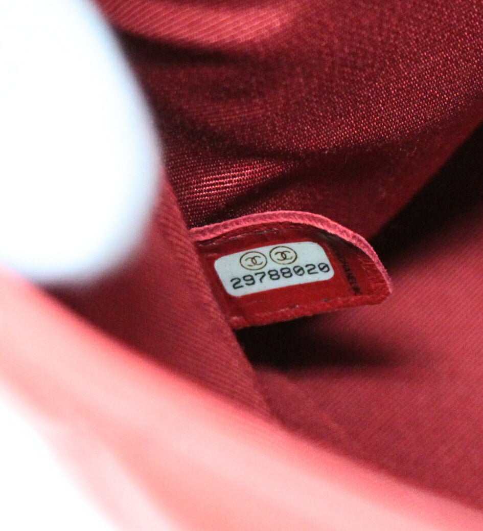 CHANEL Matelasse 25 Calfskin Double Bag Red Size ONE SIZE