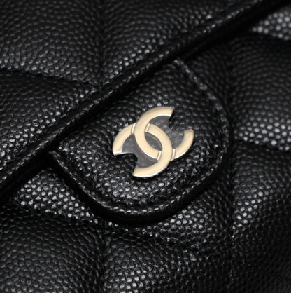 CHANEL Matelasse Caviar Chain Wallet Bag Black Size ONE SIZE