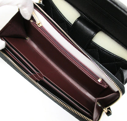 CHANEL Matelasse Caviar Chain Wallet Bag Black Size ONE SIZE