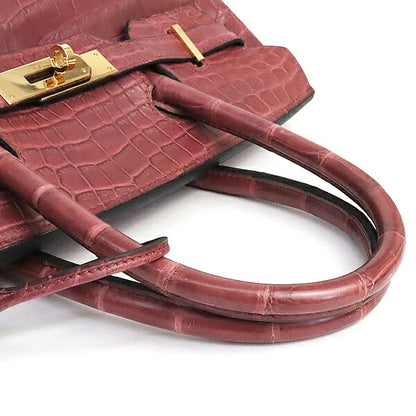 HERMES Birkin 30 Rouge H Niloticus Bag Size ONE SIZE