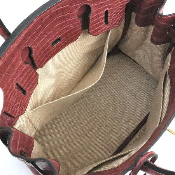 HERMES Birkin 30 Rouge H Niloticus Bag Size ONE SIZE