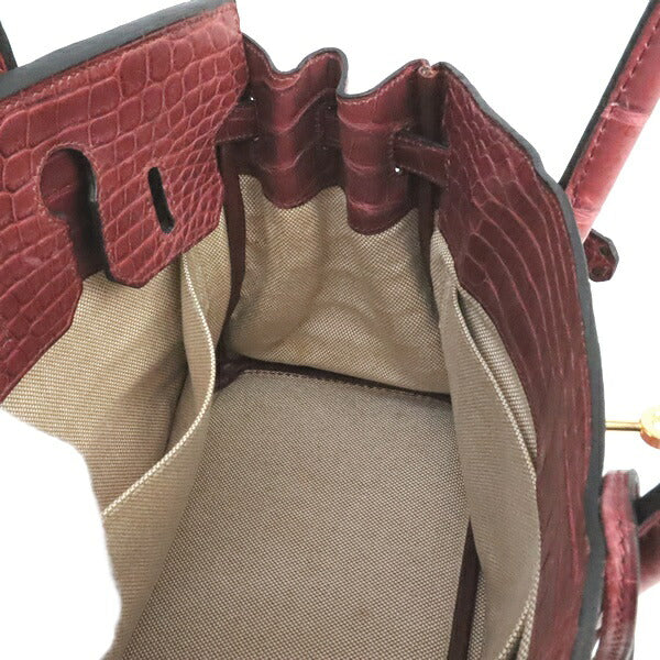 HERMES Birkin 30 Rouge H Niloticus Bag Size ONE SIZE