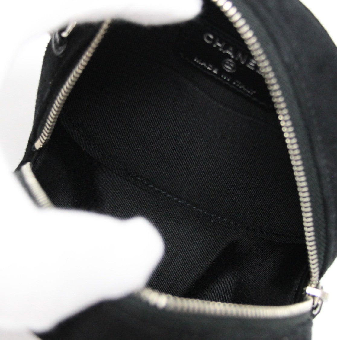 CHANEL Star Line Matelasse Suede Bag Black Size ONE SIZE