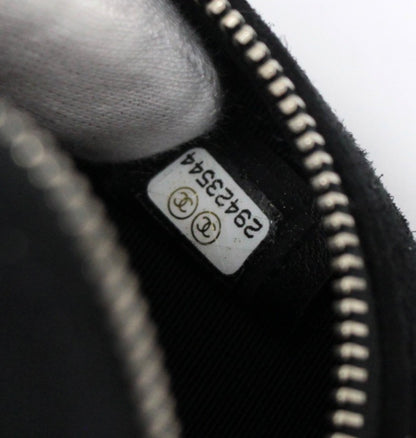 CHANEL Star Line Matelasse Suede Bag Black Size ONE SIZE
