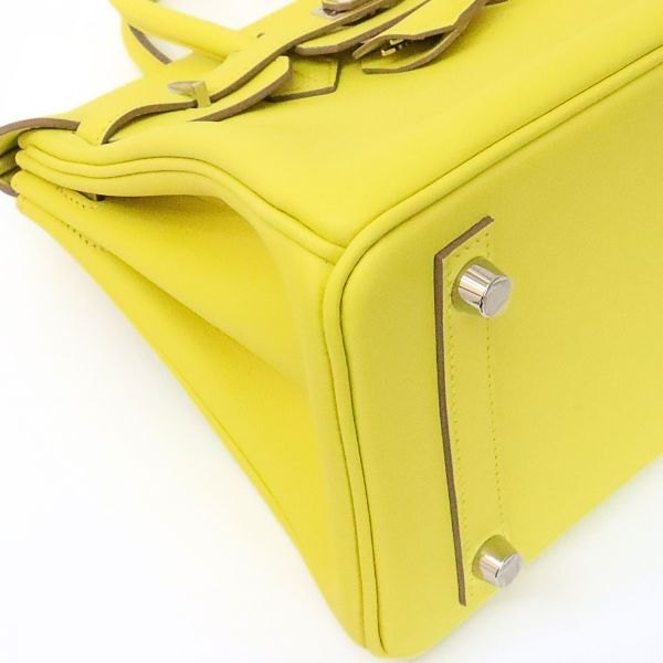HERMES Birkin 25 Swift Leather Lime Bag