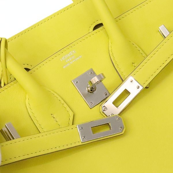 HERMES Birkin 25 Swift Leather Lime Bag