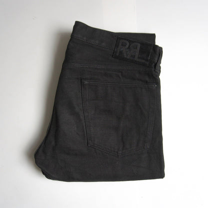 RRL NEW BLACK ON BLACK SLIM FIT JEANS Size 33x32 Size 33×32