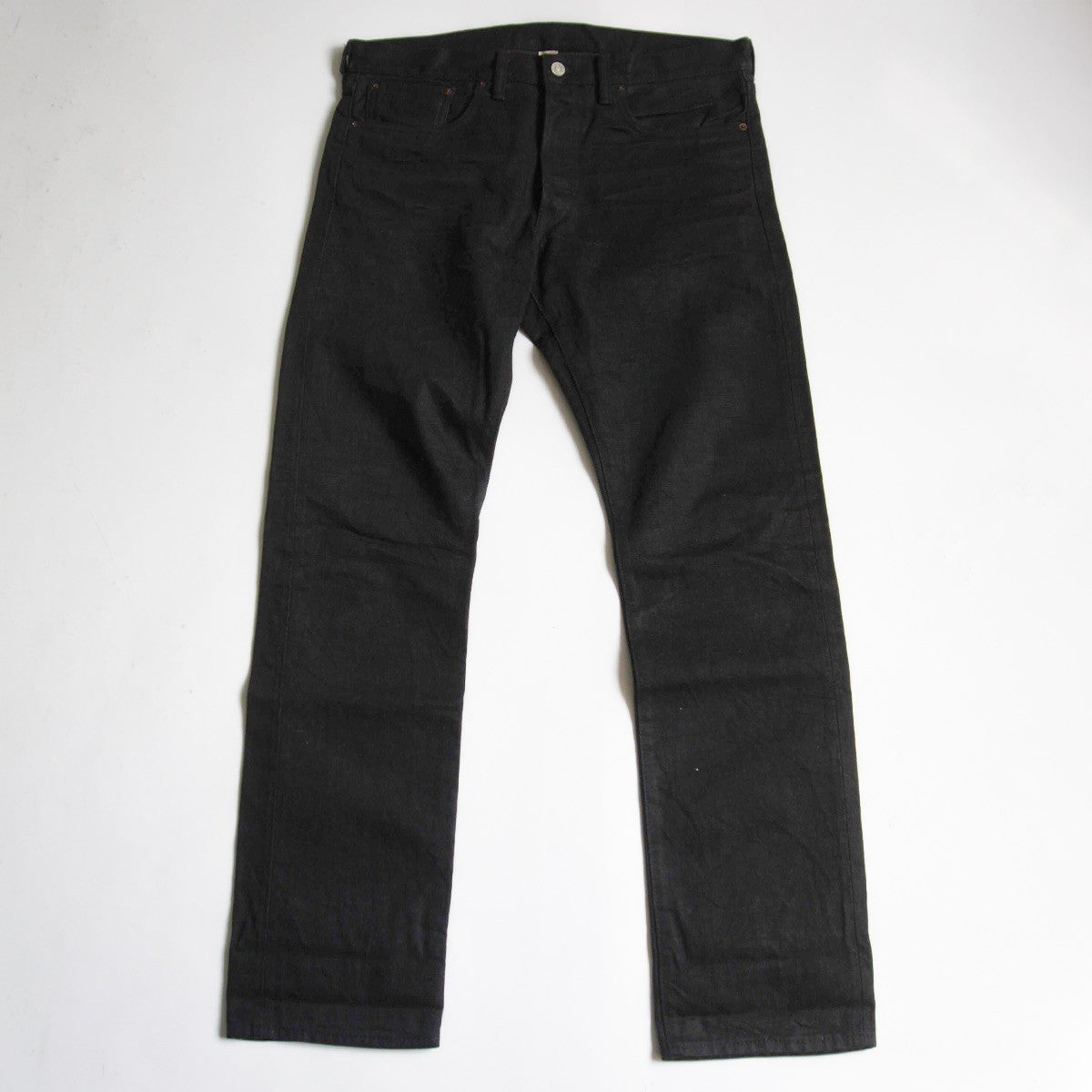 RRL NEW BLACK ON BLACK SLIM FIT JEANS Size 33x32 Size 33×32