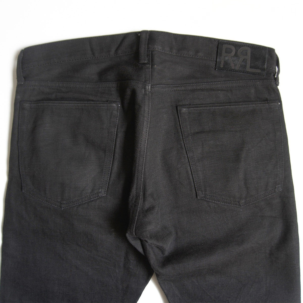 RRL NEW BLACK ON BLACK SLIM FIT JEANS Size 33x32 Size 33×32