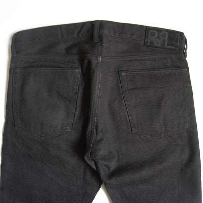 RRL NEW BLACK ON BLACK SLIM FIT JEANS Size 33x32 Size 33×32