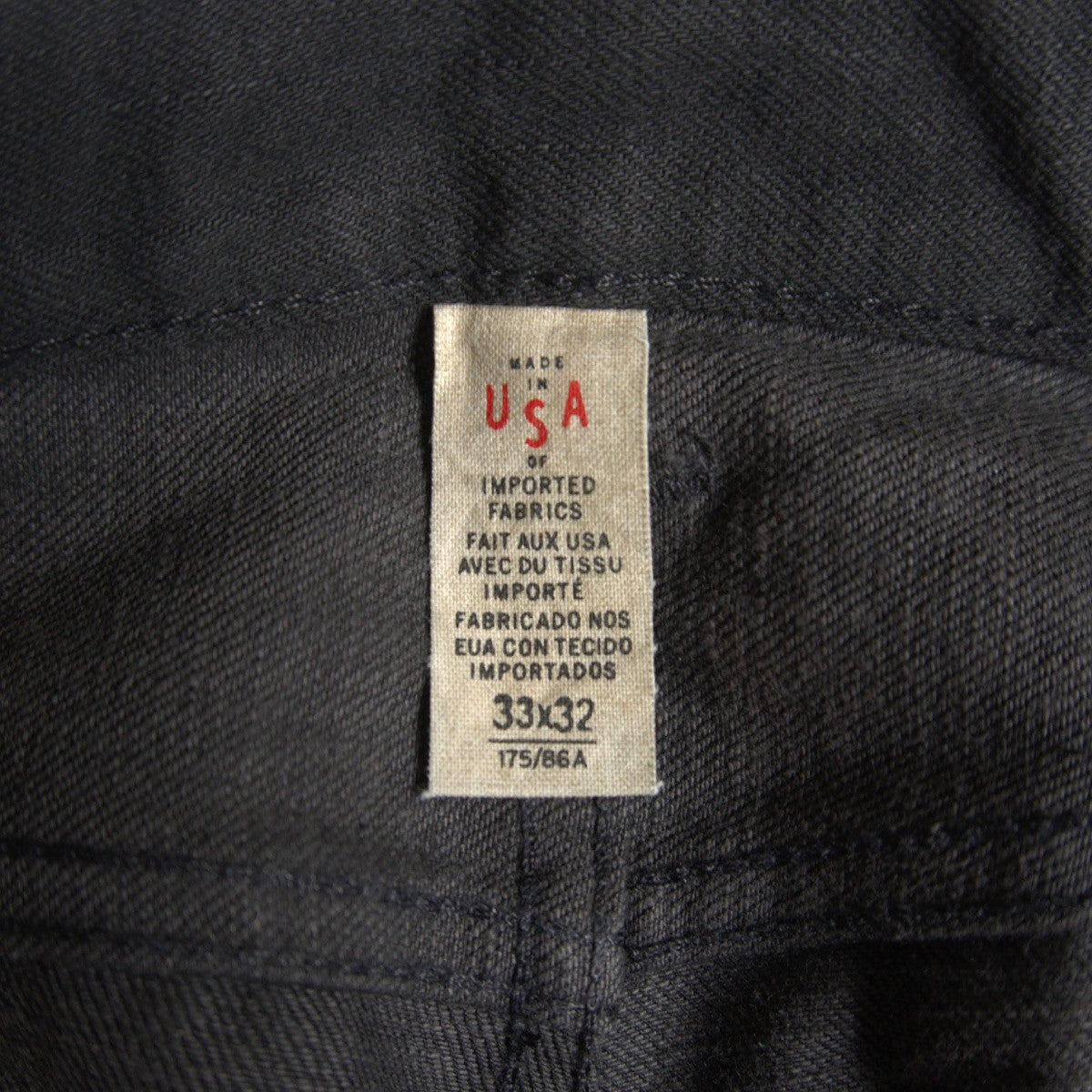 RRL NEW BLACK ON BLACK SLIM FIT JEANS Size 33x32 Size 33×32