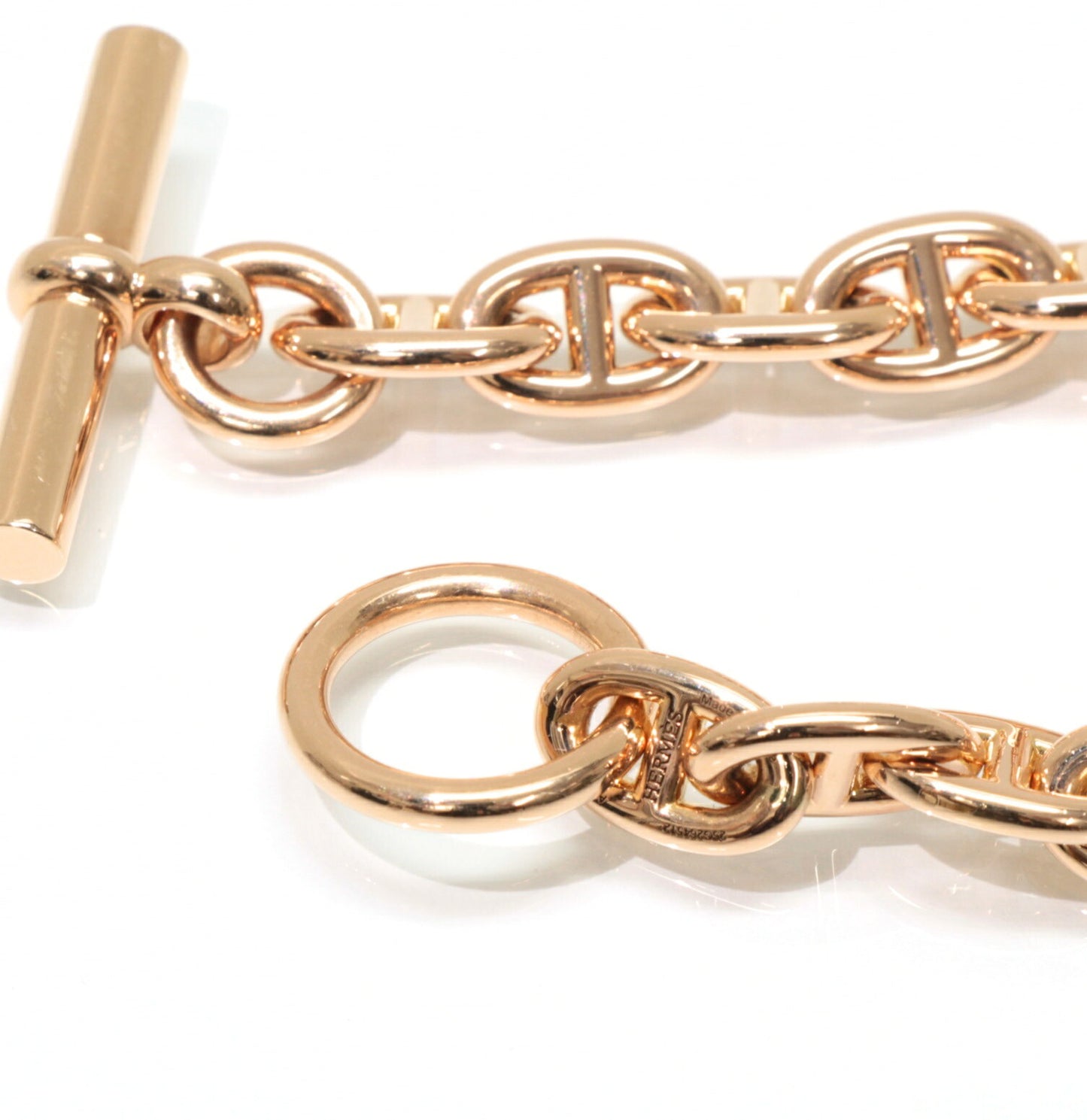 HERMES K18RG Chaine d'Ancre PM Gold Bracelet Size ONE SIZE