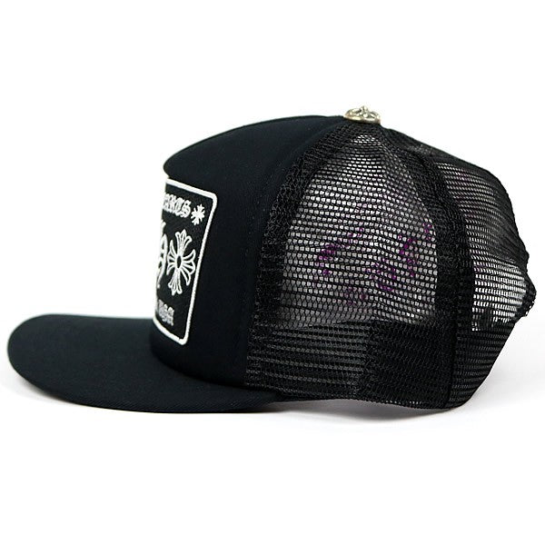 CHROME HEARTS CH Logo SV925 Black Trucker Hat Size ONE SIZE