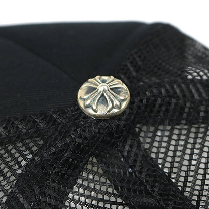 CHROME HEARTS CH Logo SV925 Black Trucker Hat Size ONE SIZE