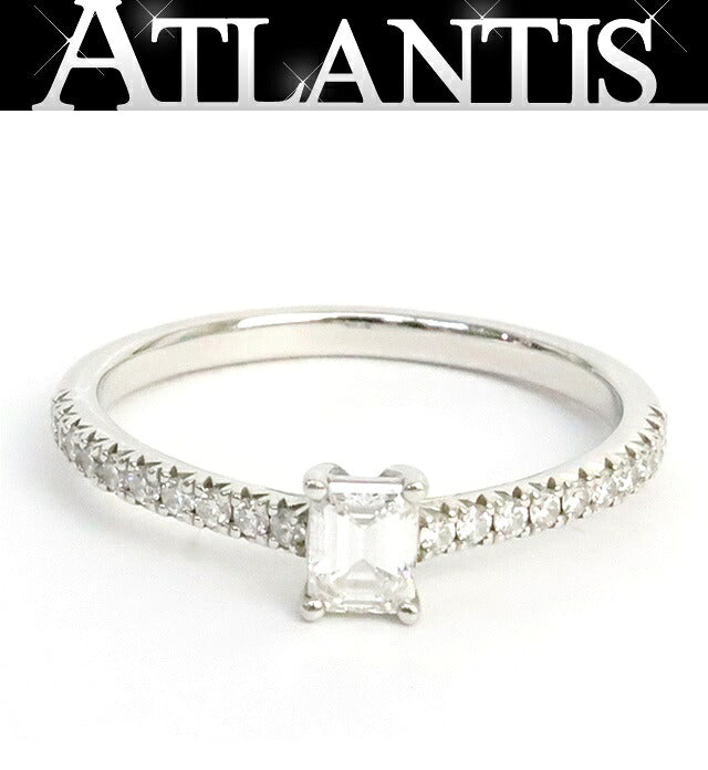 Tiffany&Co. Novo Emerald Cut Ring Pt950 Size ONE SIZE