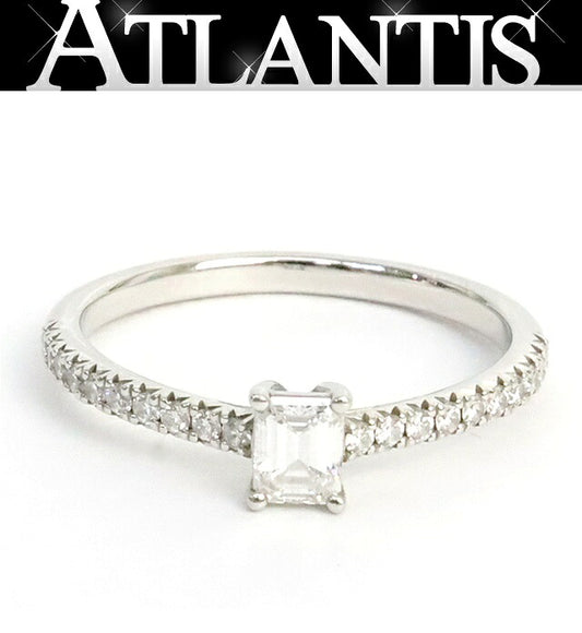 Tiffany&Co. Novo Emerald Cut Ring Pt950 Size ONE SIZE