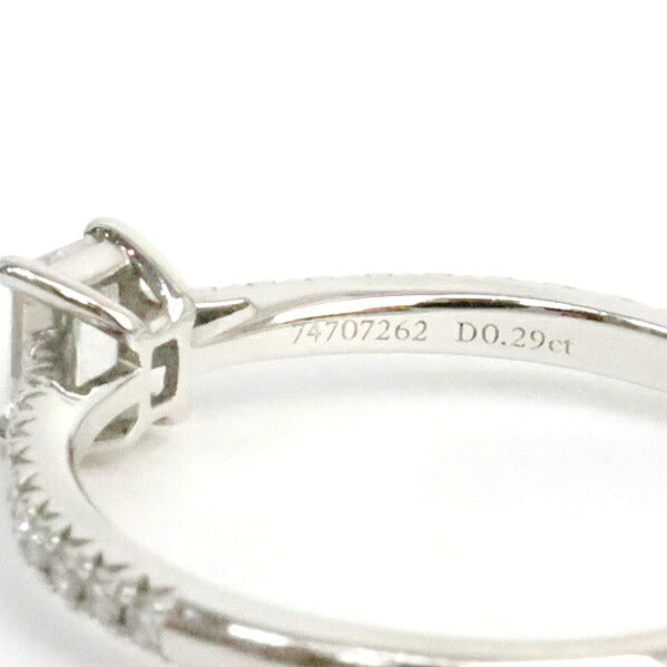 Tiffany&Co. Novo Emerald Cut Ring Pt950 Size ONE SIZE