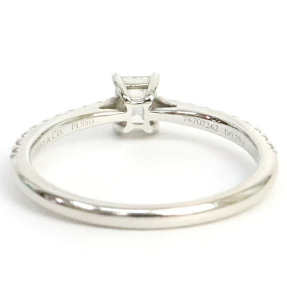 Tiffany&Co. Novo Emerald Cut Ring Pt950 Size ONE SIZE