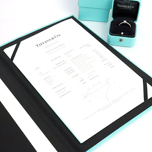 Tiffany&Co. Novo Emerald Cut Ring Pt950 Size ONE SIZE