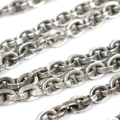 CHROME HEARTS Paper Chain 24in Silver Necklace Size ONE SIZE