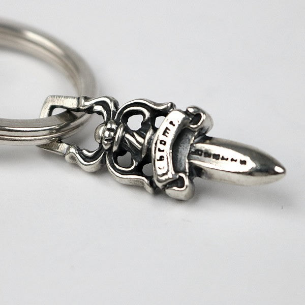 CHROME HEARTS Large Cross Split Silver Keyring Size ONE SIZE