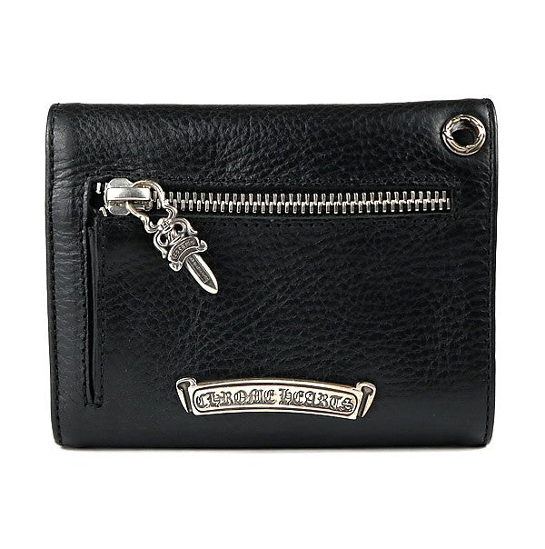 CHROME HEARTS Mini Wave Cross Leather Wallet Size ONE SIZE