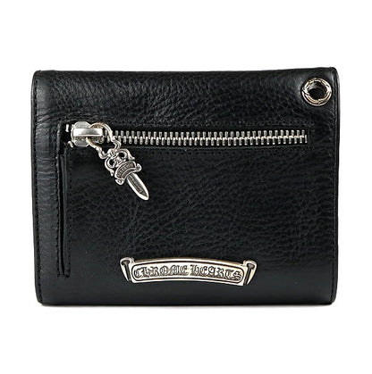 CHROME HEARTS Mini Wave Cross Leather Wallet Size ONE SIZE
