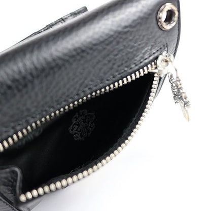 CHROME HEARTS Mini Wave Cross Leather Wallet Size ONE SIZE