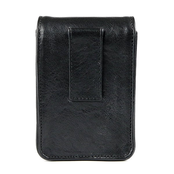 CHROME HEARTS Small CH Cross Leather Cigarette Case Black