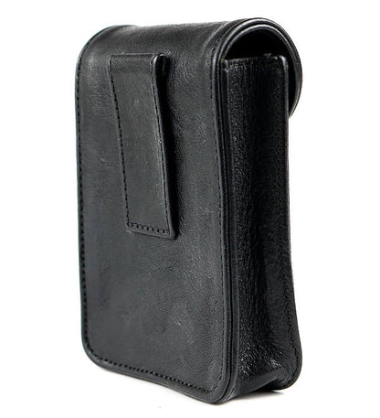 CHROME HEARTS Small CH Cross Leather Cigarette Case Black