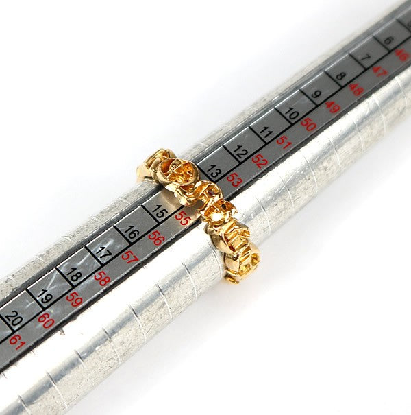 CHROME HEARTS 22K "CHROME" Band Ring Gold Size ONE SIZE