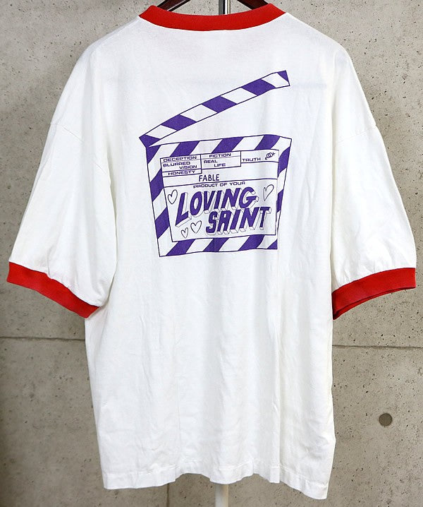 SAINT MICHAEL "I Love Saint" Print T-Shirt White Size XXL