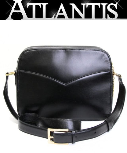YVES SAINT LAURENT Vintage Leather Bag Black Size ONE SIZE