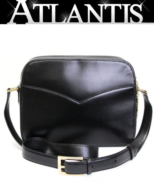 YVES SAINT LAURENT Vintage Leather Bag Black Size ONE SIZE