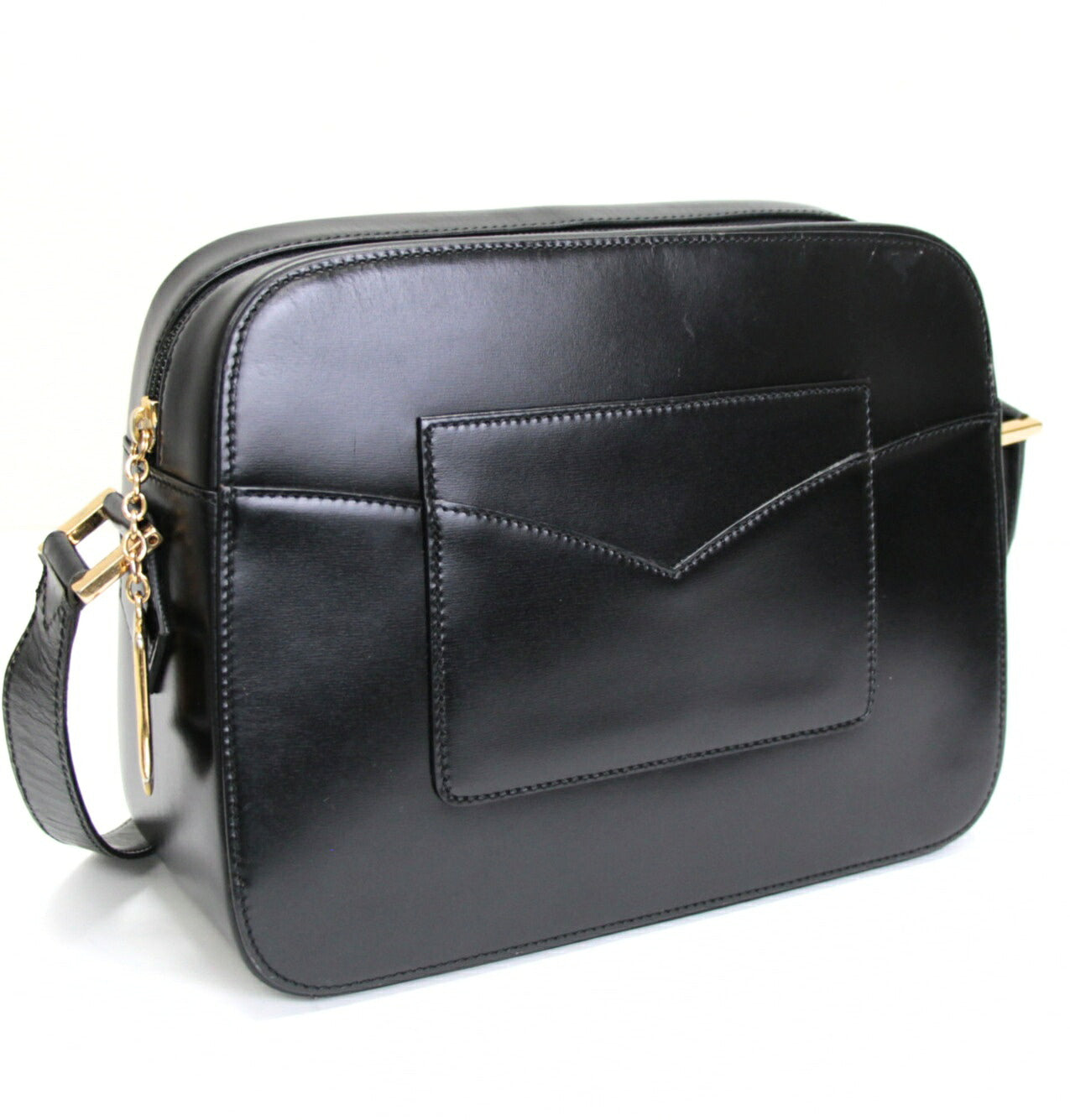 YVES SAINT LAURENT Vintage Leather Bag Black Size ONE SIZE