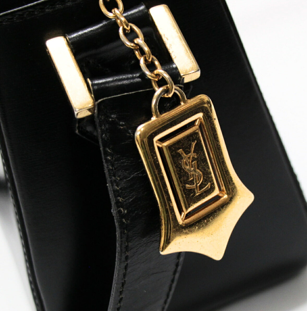 YVES SAINT LAURENT Vintage Leather Bag Black Size ONE SIZE