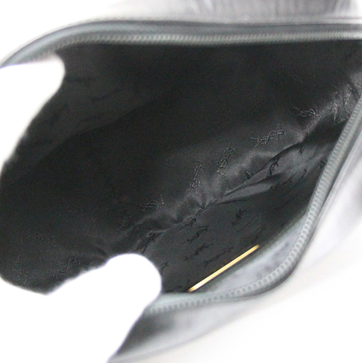 YVES SAINT LAURENT Vintage Leather Bag Black Size ONE SIZE