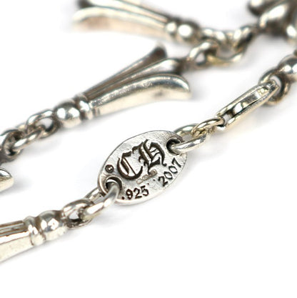 CHROME HEARTS Crosstail Link Silver Bracelet Size ONE SIZE